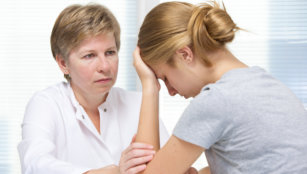 teenage girl suffering with depression